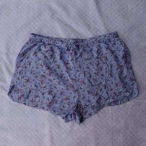 Garage Blue Floral Drawstring Shorts - Size S